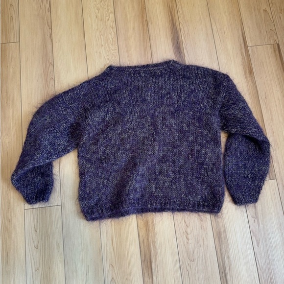 Hand Knit Homemade 100% Wool Sweater - Picture 1 of 8